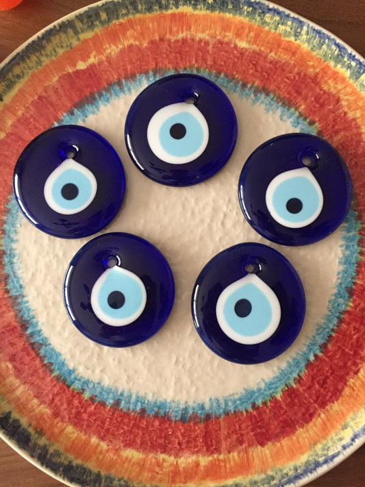 Evil eye bead 7cm - 5 pcs - nazar boncuk - Turkish evil eye décor -